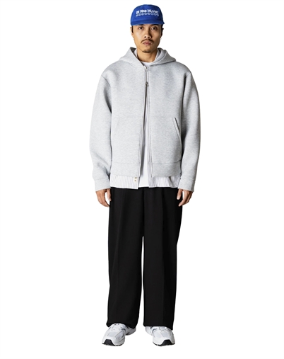 Woodbird - WBFuji Skuba Zip Hoddie - Light Grey Melange 